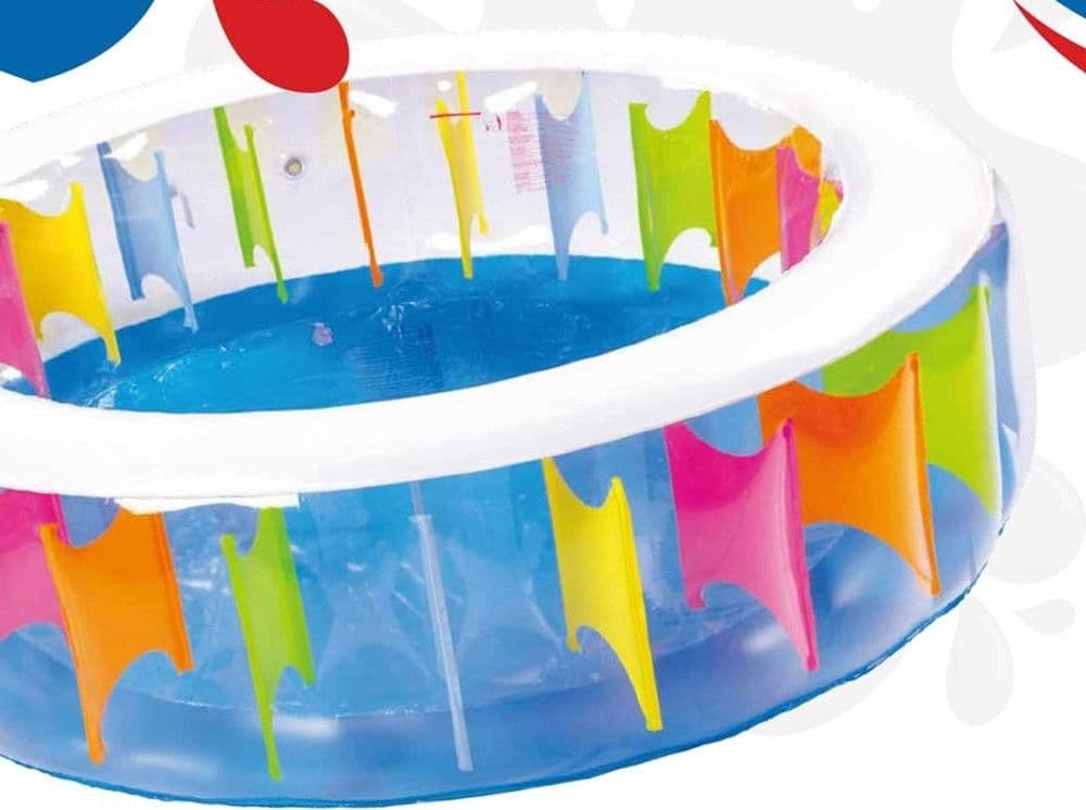 PISCINA ROTONDA GIGANTE MOTIVO ARCOBALENO MULTICOLORE 190 X 50 CM GONFIABILE 016091 in Piscine gonfiabili Trade Shop italia - Napoli, commercioVirtuoso.it