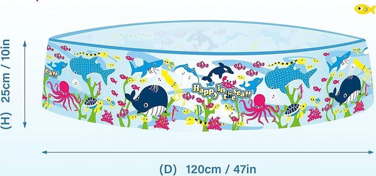 PISCINA ROTONDA 120X25 CM MOTIVO FONDO DEL MARE PER BAMBINI GIARDINO ESTATE 016092 in Piscinette per bambini Trade Shop italia - Napoli, commercioVirtuoso.it