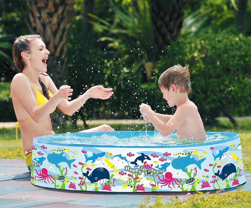 PISCINA ROTONDA 120X25 CM MOTIVO FONDO DEL MARE PER BAMBINI GIARDINO ESTATE 016092 in Piscinette per bambini Trade Shop italia - Napoli, commercioVirtuoso.it