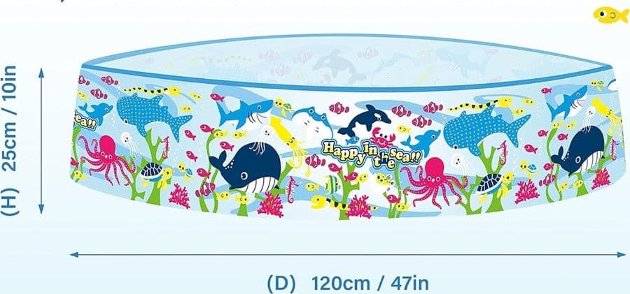 PISCINA ROTONDA 120X25 CM MOTIVO FONDO DEL MARE PER BAMBINI GIARDINO ESTATE 016092 in Piscinette per bambini Trade Shop italia - Napoli, commercioVirtuoso.it