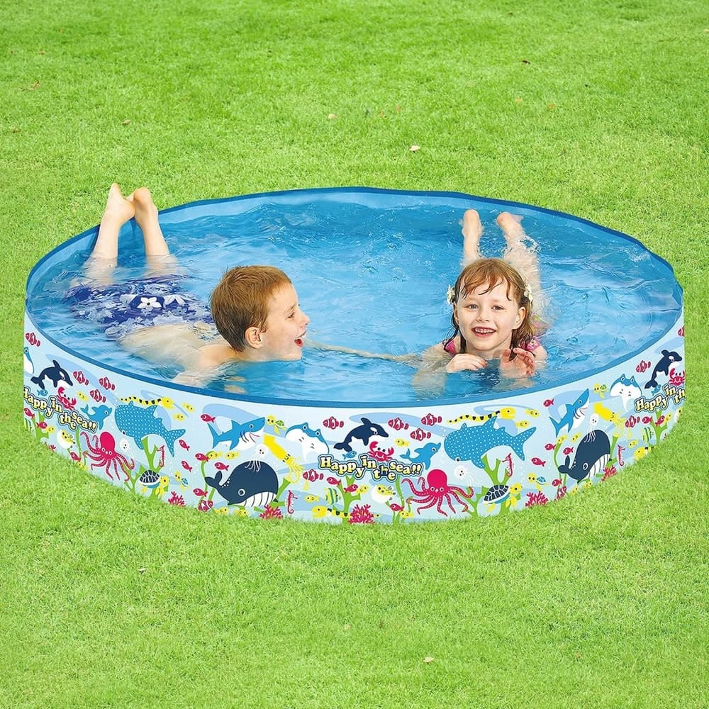PISCINA ROTONDA 150X25 CM MOTIVO FONDO DEL MARE PER BAMBINI GIARDINO ESTATE 016093 in Piscinette per bambini Trade Shop italia - Napoli, commercioVirtuoso.it