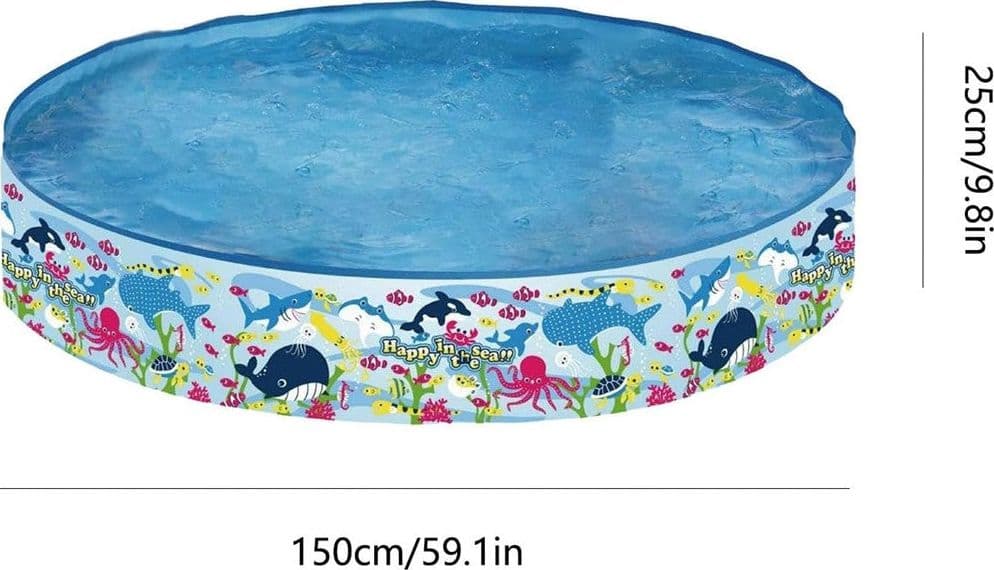 PISCINA ROTONDA 150X25 CM MOTIVO FONDO DEL MARE PER BAMBINI GIARDINO ESTATE 016093 in Piscinette per bambini Trade Shop italia - Napoli, commercioVirtuoso.it