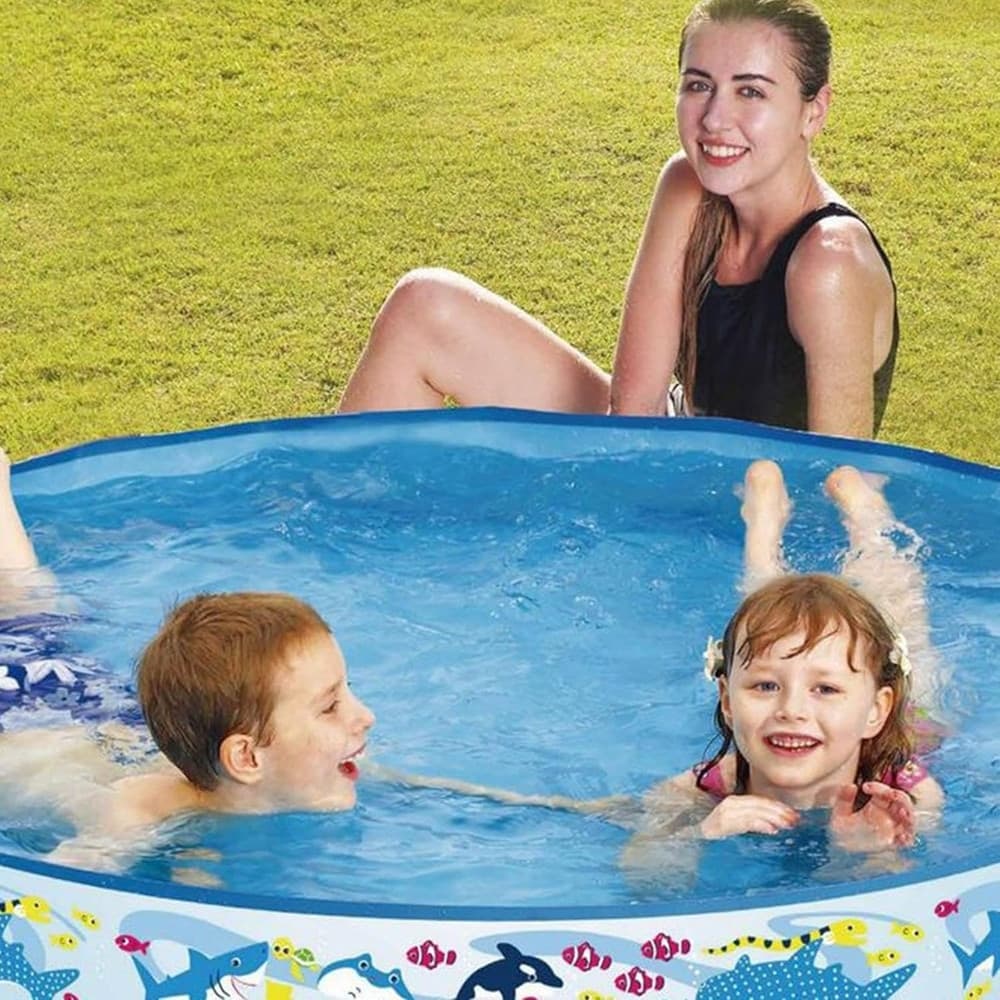 PISCINA ROTONDA 150X25 CM MOTIVO FONDO DEL MARE PER BAMBINI GIARDINO ESTATE 016093 in Piscinette per bambini Trade Shop italia - Napoli, commercioVirtuoso.it