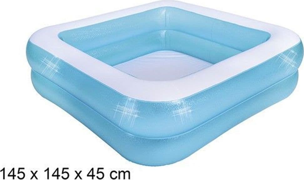 PISCINA GONFIABILE QUADRATA A 2 ANELLI 145 X 145 X 45 CM GIARDINO ESTATE 016094 in Piscinette per bambini Trade Shop italia - Napoli, commercioVirtuoso.it