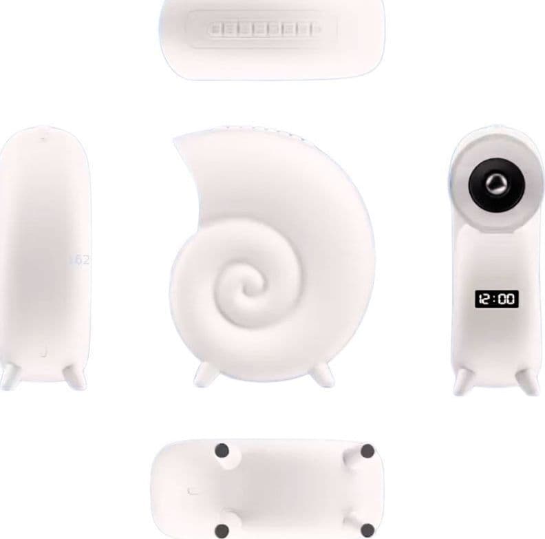 CASSA SPEAKER BLUETOOTH BT LAMPADA LED RGB CONCHIGLIA CON OROLOGIO DISPLAY SVEGLIA in Lampade da tavolo e abat-jour Trade Shop italia - Napoli, commercioVirtuoso.it