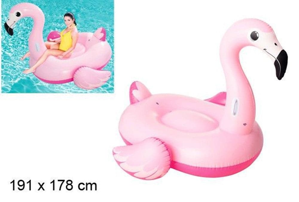 FENICOTTERO GONFIABILE 191X178CM CAVALCABILE CON MANIGLIE ESTATE PISCINA MARE 016103 in Canotti e gonfiabili galleggianti Trade Shop italia - Napoli, commercioVirtuoso.it