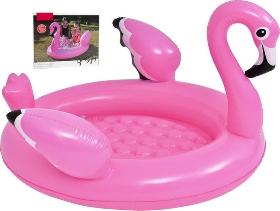 PISCINA GONFIABILE PER BAMBINI FORMA DI FENICOTTERO ROSA GIARDINO 108X95X65CM 016148 in Canotti e gonfiabili galleggianti Trade Shop italia - Napoli, commercioVirtuoso.it