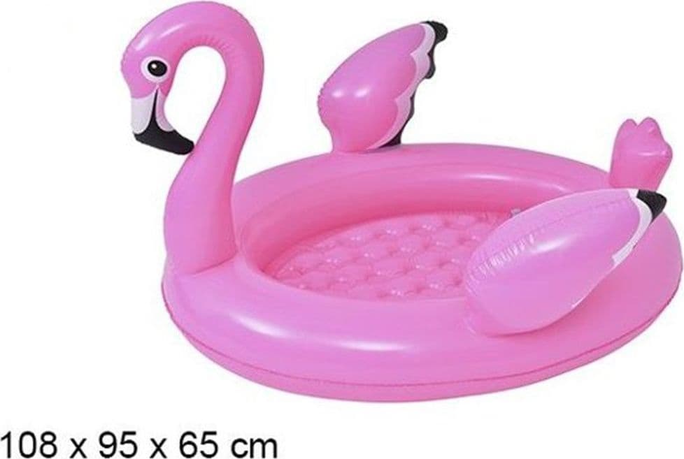 PISCINA GONFIABILE PER BAMBINI FORMA DI FENICOTTERO ROSA GIARDINO 108X95X65CM 016148 in Canotti e gonfiabili galleggianti Trade Shop italia - Napoli, commercioVirtuoso.it