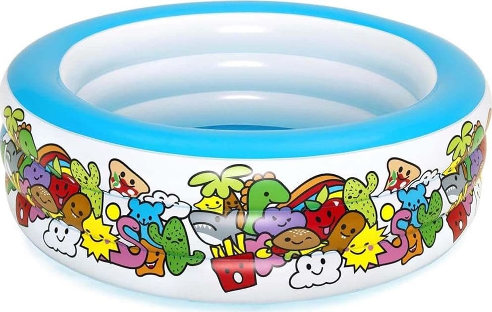 PISCINA GONFIABILE 3 ANELLI PER BAMBINI CON PERSONAGGI FRUTTI PIANTE 152X51CM 016156 in Piscinette per bambini Trade Shop italia - Napoli, commercioVirtuoso.it