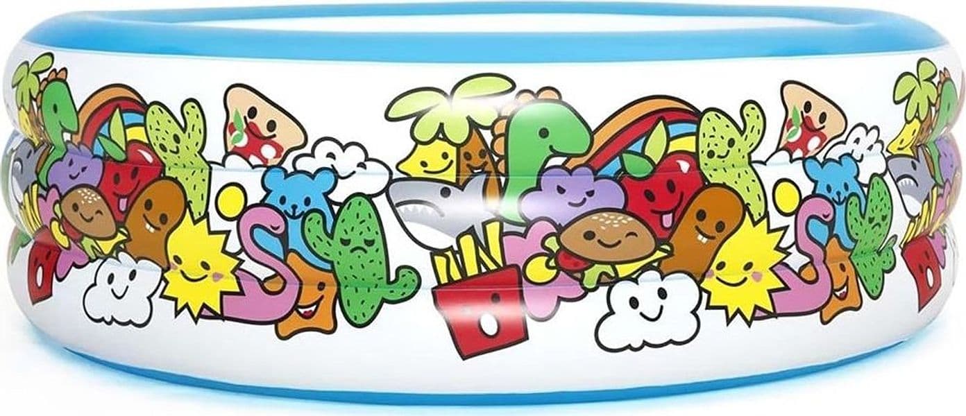 PISCINA GONFIABILE 3 ANELLI PER BAMBINI CON PERSONAGGI FRUTTI PIANTE 152X51CM 016156 in Piscinette per bambini Trade Shop italia - Napoli, commercioVirtuoso.it