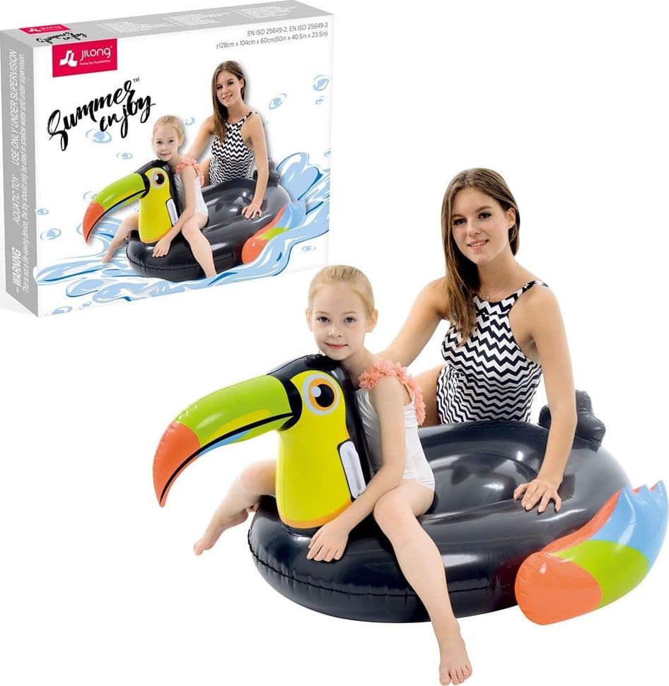GONFIABILE FORMA DI TUCANO MATERASSO GALLEGGIANTE PISCINA SPIAGGIA 128X104X60CM 016142 in Canotti e gonfiabili galleggianti Trade Shop italia - Napoli, commercioVirtuoso.it