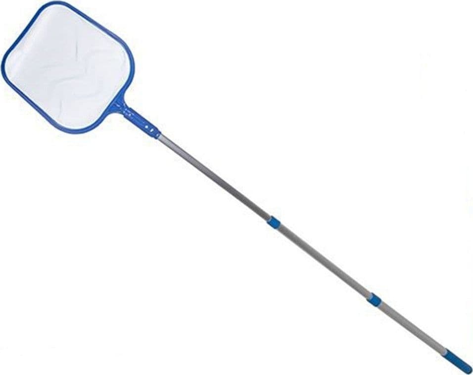 RETINO PER PISCINA CON MANICO ESTENSIBILE 185X30CM STRUMENTO PULIZIA FOGLIE 017544