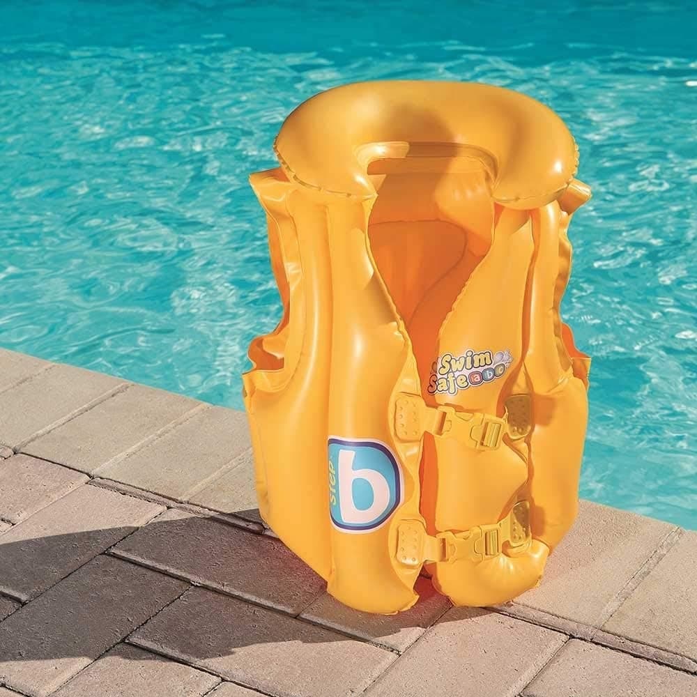 GIUBBOTTO DA NUOTO GONFIABILE PER BAMBINI PICCOLI GALLEGGIAMENTO 51X46CM GIALLO 019948 in Giubbotti salvagente Trade Shop italia - Napoli, commercioVirtuoso.it