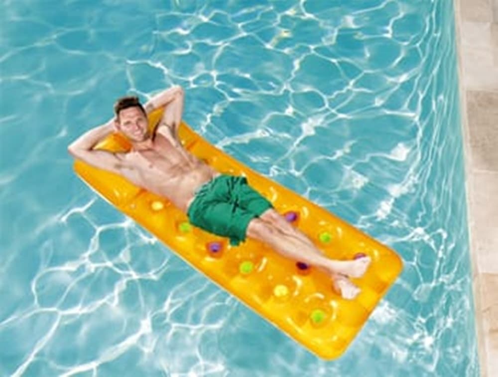 MATERASSINO GONFIABILE 18 BUCHI FASHION MARE PISCINA TRAPARENTE COLORATO 188X71CM 019951 in Canotti e gonfiabili galleggianti Trade Shop italia - Napoli, commercioVirtuoso.it