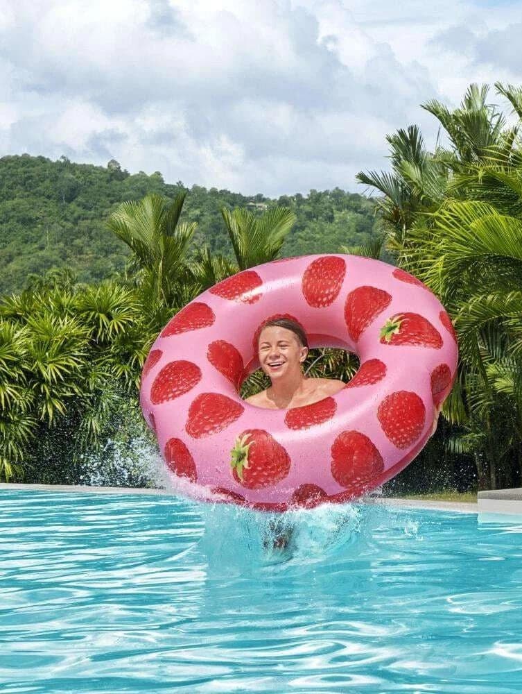 SALVAGENTE CIAMBELLA GONFIABILE PISCINA PER ADULTO AL LAMPONE PROFUMATO Ø119CM 019975 in Salvagenti Trade Shop italia - Napoli, commercioVirtuoso.it
