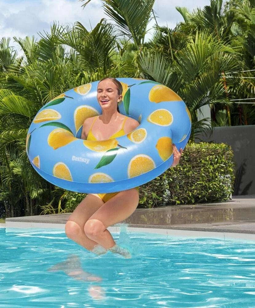 CIAMBELLA SALVAGENTE GONFIABILE PER PISCINA STAMPA AL LIMONE PROFUMATO Ø119CM 019976 in Salvagenti Trade Shop italia - Napoli, commercioVirtuoso.it