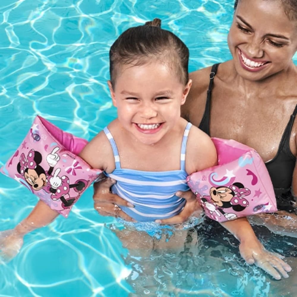 BRACCIOLI GONFIABILI MINNIE VALVOLE SICUREZZA ACCESSORI MARE PISCINA 23X15CM 019968 in Braccioli Trade Shop italia - Napoli, commercioVirtuoso.it