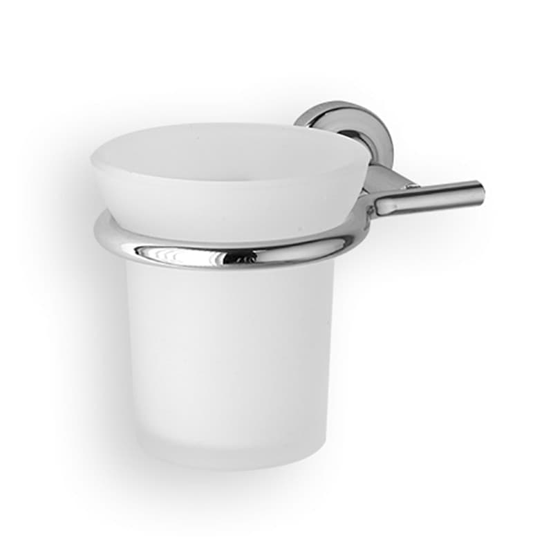Porta bicchiere da bagno linea Dance in ottone cromato - accessori bagno