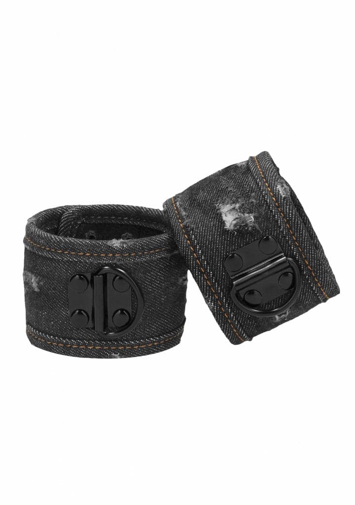 Manette sexy Cavigliere Denim Grigio polsi bondage eregolabili fetish bdsm in prodotto Erosdom - Palmi, commercioVirtuoso.it