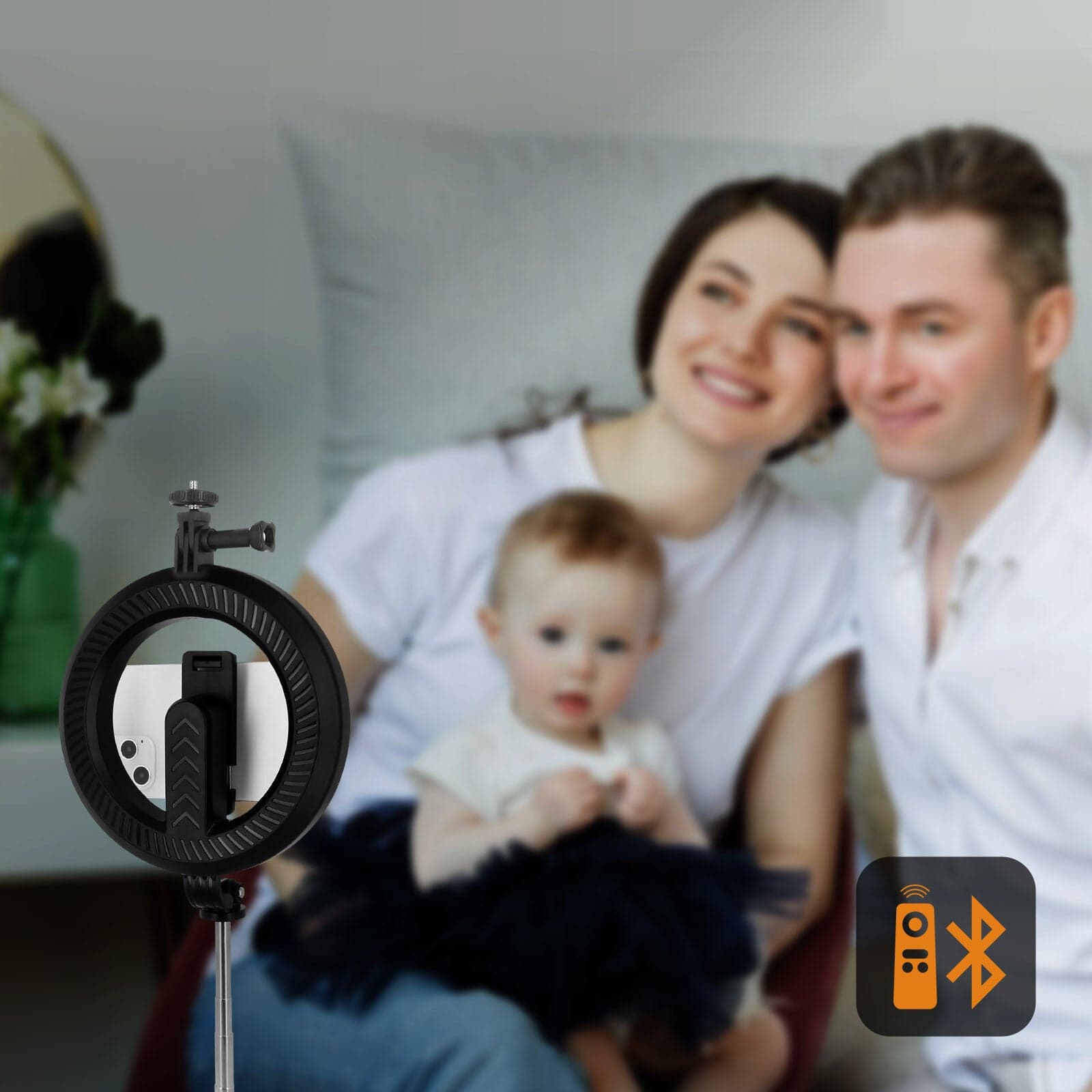 LAMPADA LED DA 6 POLLICI + STICK CON SUPPORTO TELEFONO CELLULARE BLUETOOTH 4.0 in Flash Macro Ring Light Trade Shop italia - Napoli, commercioVirtuoso.it