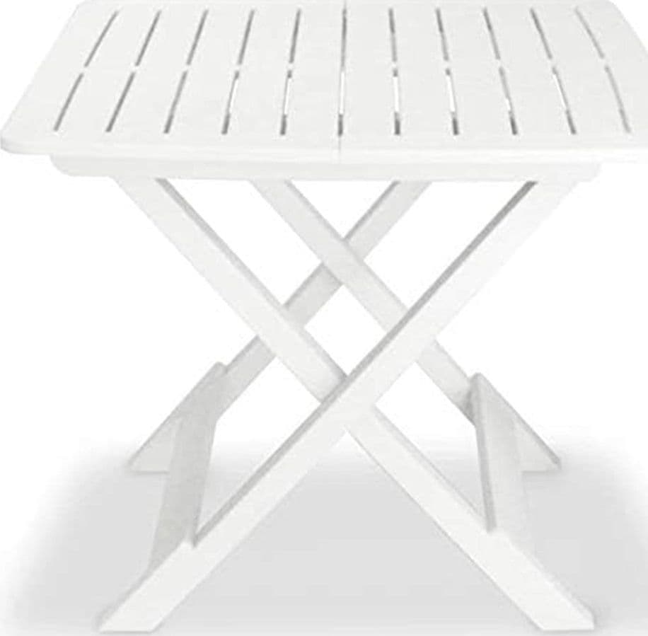 SET SALOTTO CON 2 SEDIE TAVOLO DA GIARDINO PIEGHEVOLE RESISTENTE CAMPING BIANCO 006669 in Set di mobili Trade Shop italia - Napoli, commercioVirtuoso.it