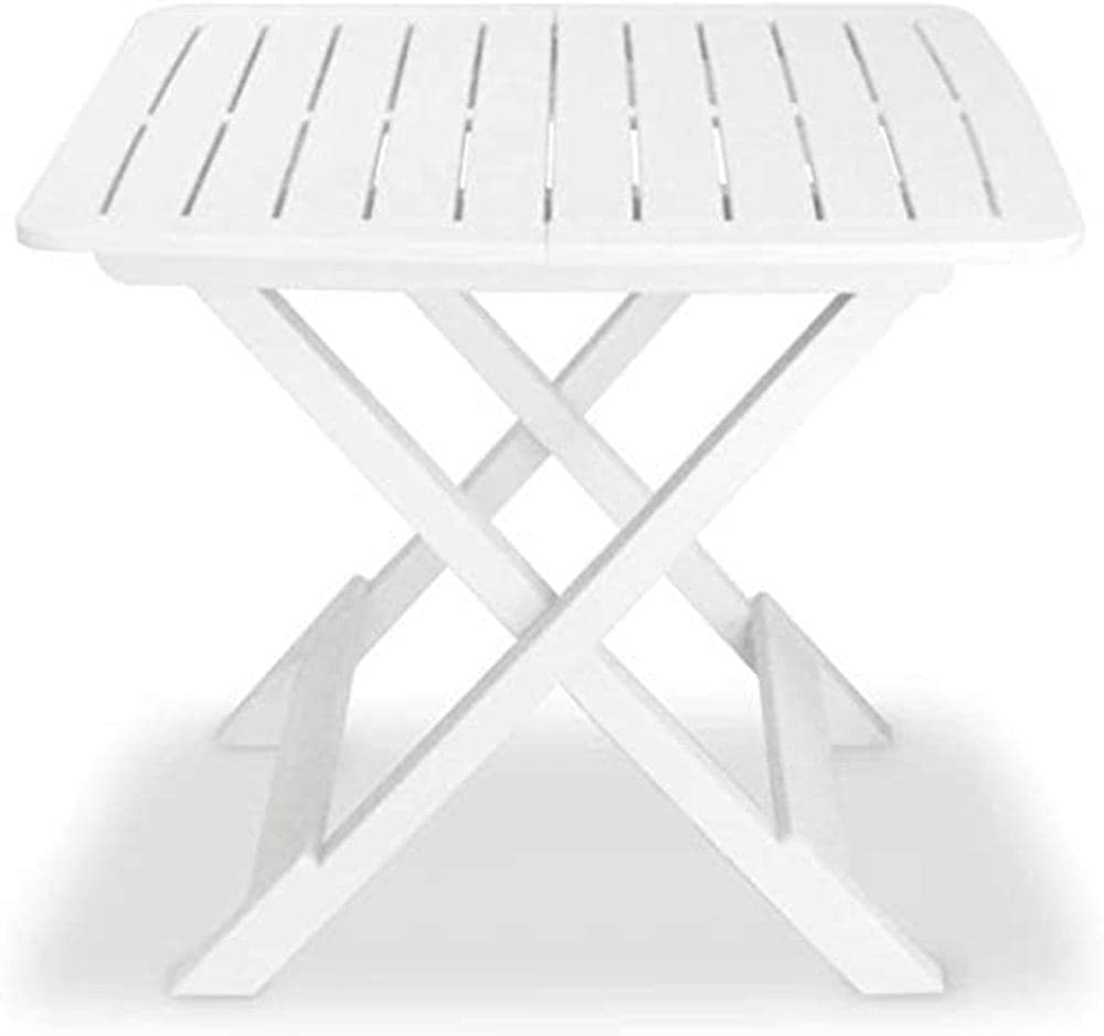 SET SALOTTO CON 2 SEDIE TAVOLO DA GIARDINO PIEGHEVOLE RESISTENTE CAMPING BIANCO 006669 in Set di mobili Trade Shop italia - Napoli, commercioVirtuoso.it