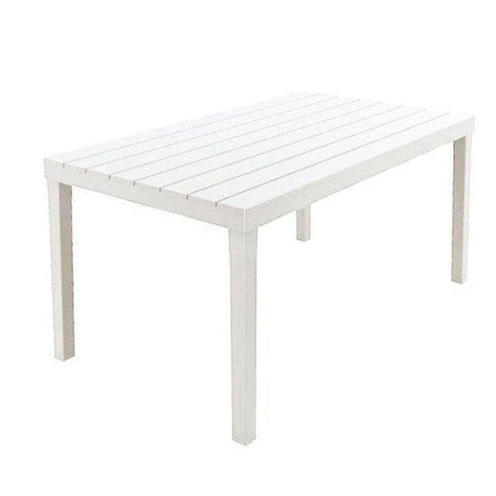 SET SALOTTO SAMOA DA 5PZ CON TAVOLO RETTANGOLARE 4 PANCHE 4 POSTI BIANCO ARREDO 090644 in Divani Trade Shop italia - Napoli, commercioVirtuoso.it