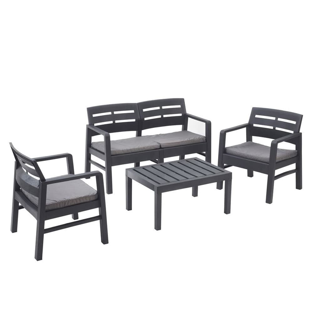 SET SALOTTO DA ESTERNO ARREDO GIARDINO JAVA CON TAVOLINO 2 POLTRONE DIVANO CON CUSCINI in Divani Trade Shop italia - Napoli, commercioVirtuoso.it