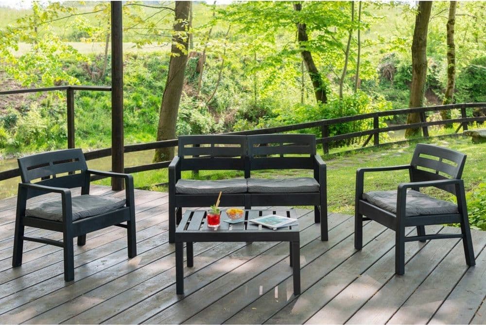 SET SALOTTO DA ESTERNO ARREDO GIARDINO JAVA CON TAVOLINO 2 POLTRONE DIVANO CON CUSCINI in Divani Trade Shop italia - Napoli, commercioVirtuoso.it