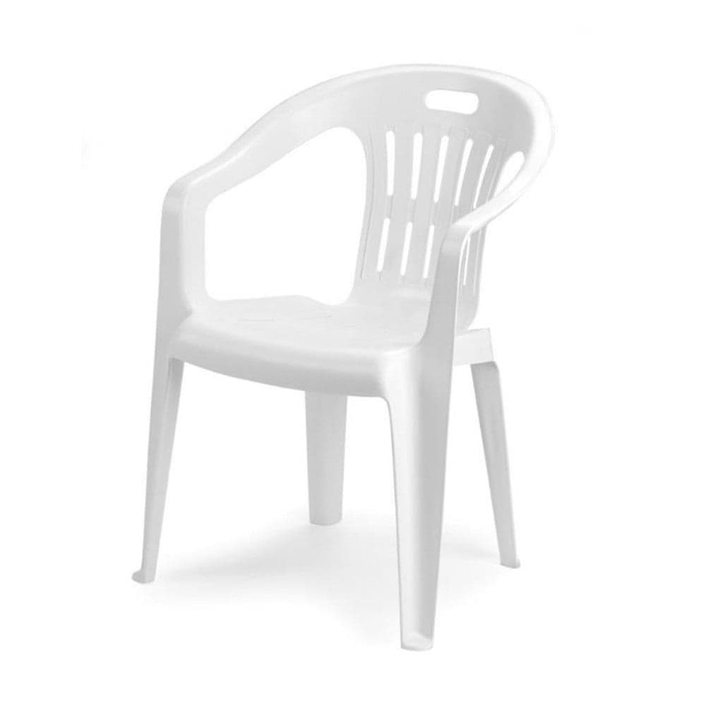 SET 4PZ SEDIA DA GIARDINO BIANCA POLTRONA IN PLASTICA MONOBLOCCO CON BRACCIOLI 862401 in Sedie per tavolo da giardino Trade Shop italia - Napoli, commercioVirtuoso.it