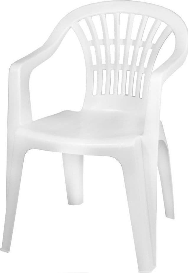 SET 6PZ SEDIA POLTRONA GIARDINO ESTERNO MONOBLOCCO IMPILABILE IN PLASTICA BIANCA 006508 in Sedie per tavolo da giardino Trade Shop italia - Napoli, commercioVirtuoso.it