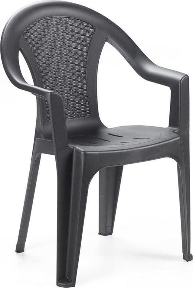 SET 4PZ SEDIA GIARDINO CON SCHIENALE EFFETTO RATTAN 54X56X81CM PLASTICA ANTRACITE 669512A in Divanetti Trade Shop italia - Napoli, commercioVirtuoso.it