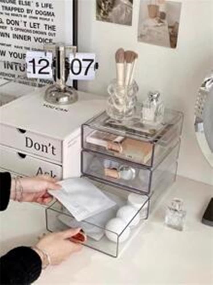 ORGANIZER PORTA TRUCCHI DA SCRIVANIA IN ACRILICO TRASPARENTE CON CASSETTI IMPILABILE in Contenitori per cosmetici Trade Shop italia - Napoli, commercioVirtuoso.it