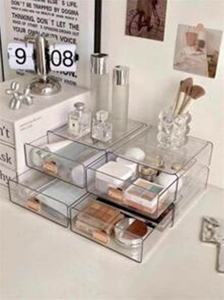 ORGANIZER PORTA TRUCCHI DA SCRIVANIA IN ACRILICO TRASPARENTE CON CASSETTI IMPILABILE in Contenitori per cosmetici Trade Shop italia - Napoli, commercioVirtuoso.it