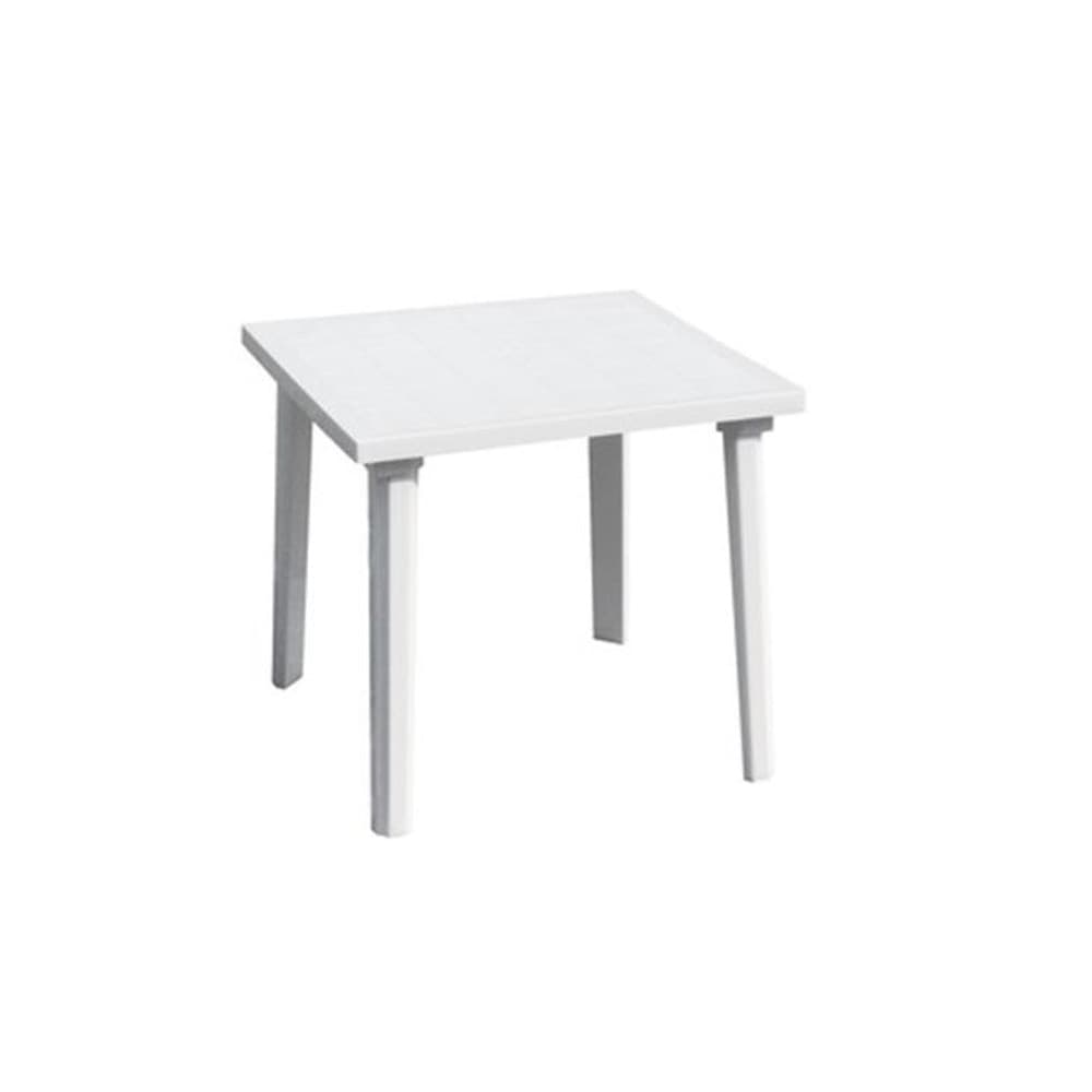 TAVOLO IN PLASTICA DA GIARDINO TAVOLA QUADRATA BIANCO 80X75XH72CM RESISTENTE 908604 in Tavoli standard Trade Shop italia - Napoli, commercioVirtuoso.it