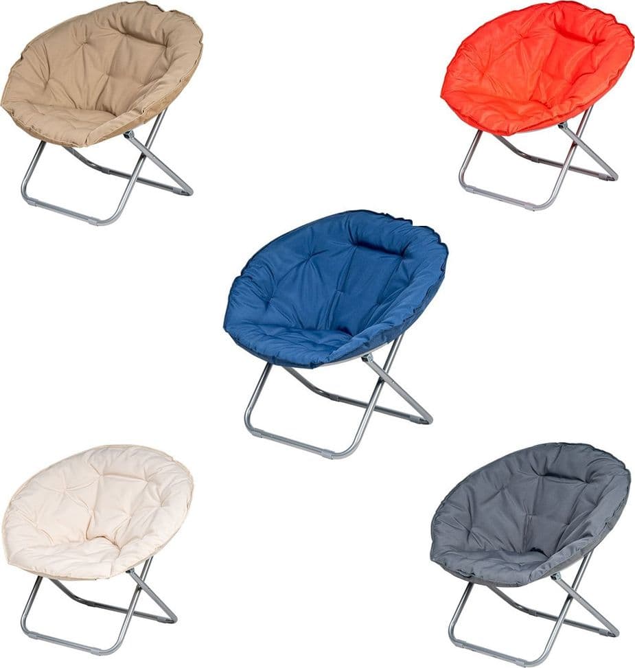 POLTRONA SEDIA RELAX MORBIDA IMBOTTITA MOON PIEGHEVOLE ARREDO DA GIARDINO 80X70X80CM in Poltrone reclinabili Trade Shop italia - Napoli, commercioVirtuoso.it