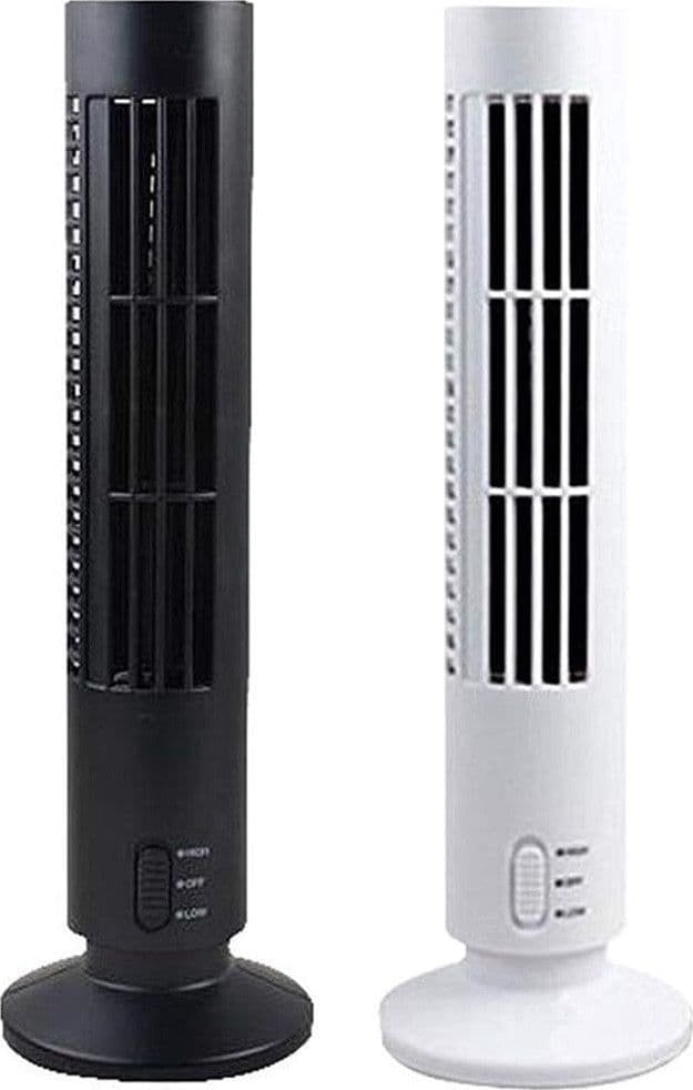 VENTILATORE VERTICALE A TORRE SENZA PALE PORTATILE RICARICA USB 3W 2 VELOCITA' 11X34CM in Ventilatori a torre Trade Shop italia - Napoli, commercioVirtuoso.it
