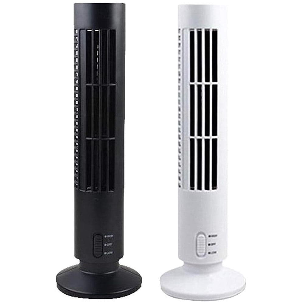 VENTILATORE VERTICALE A TORRE SENZA PALE PORTATILE RICARICA USB 3W 2 VELOCITA' 11X34CM in Ventilatori a torre Trade Shop italia - Napoli, commercioVirtuoso.it