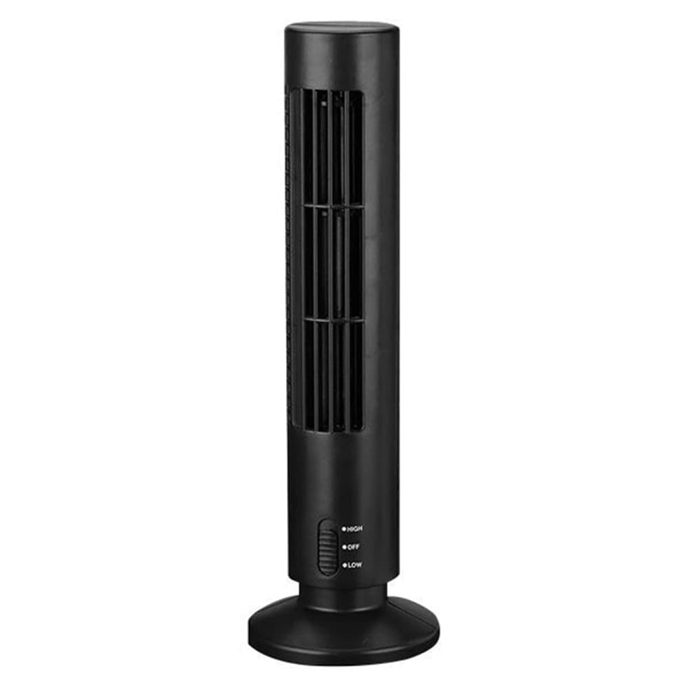 VENTILATORE VERTICALE A TORRE SENZA PALE PORTATILE RICARICA USB 3W 2 VELOCITA' 11X34CM in Ventilatori a torre Trade Shop italia - Napoli, commercioVirtuoso.it