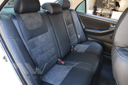 Coprisedili su misura per Toyota Corolla (E120) (2000-2006), Leather Style in Set per interni Autooggetti.it - Roma, commercioVirtuoso.it