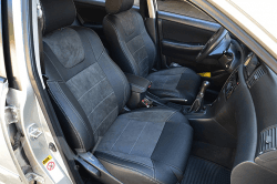 Coprisedili su misura per Toyota Corolla (E120) (2000-2006), Leather Style in Set per interni Autooggetti.it - Roma, commercioVirtuoso.it
