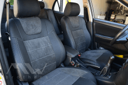 Coprisedili su misura per Toyota Corolla (E120) (2000-2006), Leather Style in Set per interni Autooggetti.it - Roma, commercioVirtuoso.it