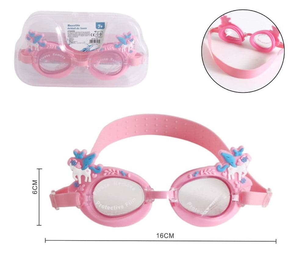OCCHIALINI DA NUOTO UNICORNO PER BAMBINI DAI 7+ ANNI ANTIAPPANNAMENTO UV 16X6CM 618447 in Occhialini Trade Shop italia - Napoli, commercioVirtuoso.it