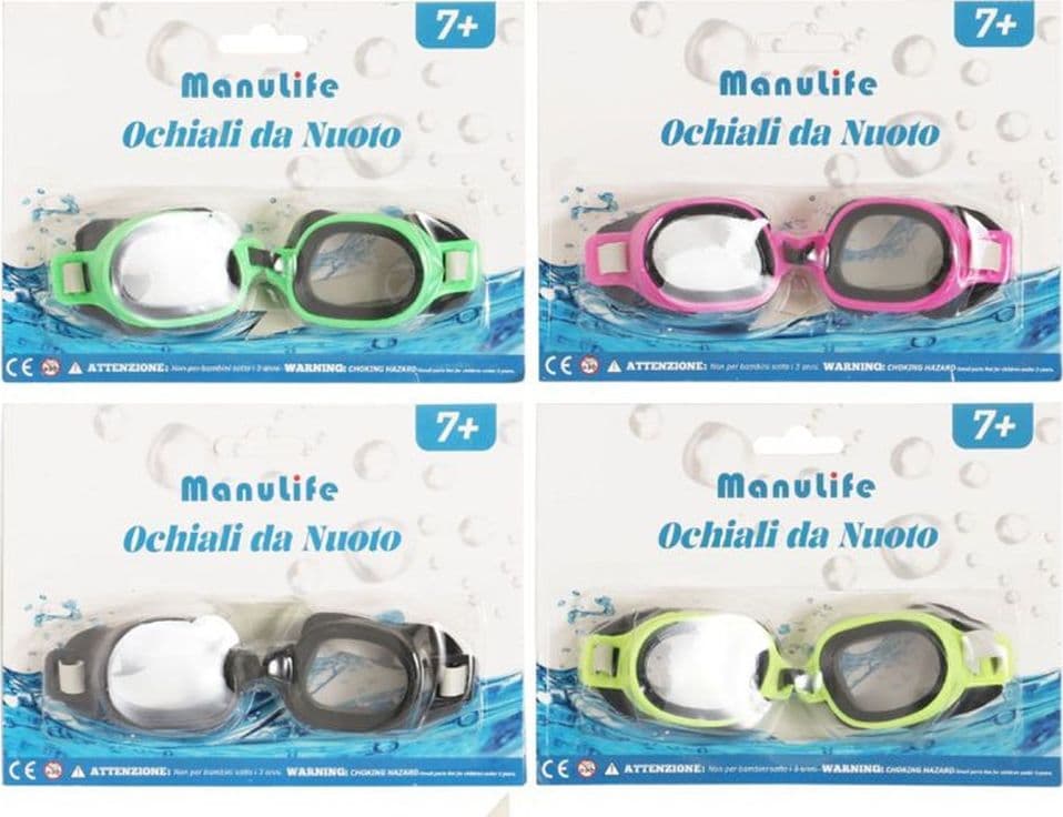 OCCHIALINI DA NUOTO PER BAMBINI ADULTI UNISEX PISCINA COLORATI 7+ ANNI 16X4CM 605418 in Occhialini Trade Shop italia - Napoli, commercioVirtuoso.it