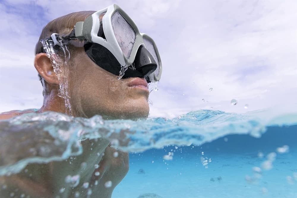 MASCHERA DOMINATOR PRO PER IMMERSIONI SOTTOMARINE NUOTO DA 14+ ANNI 3 COLORI 22075 in Kit di accessori Trade Shop italia - Napoli, commercioVirtuoso.it
