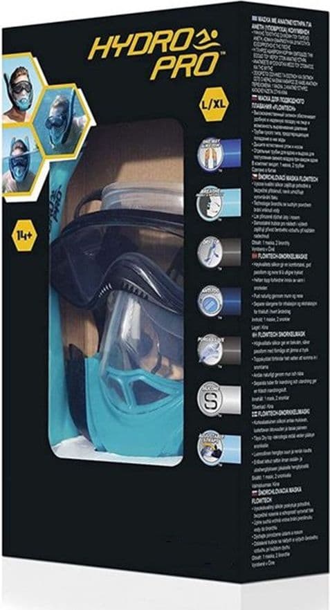 MASCHERA L/XL CON 2 BOCCAGLI DA SNORKELING SUB PER MARE PISCINA HYDRO-PRO 24058 in Occhialini Trade Shop italia - Napoli, commercioVirtuoso.it