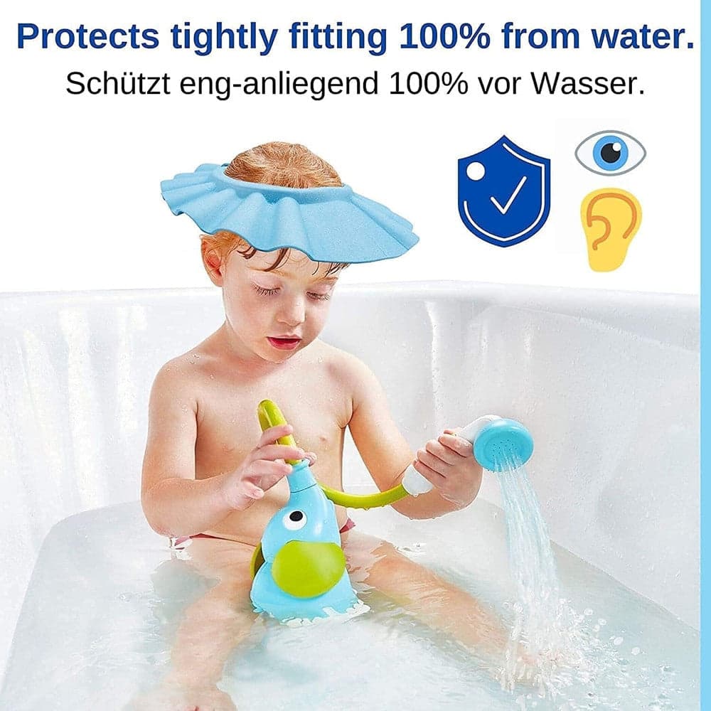CAPPELLO DOCCIA PER BAMBINI 3 PZ CUFFIA DA BAGNO PER TESTA BAMBINO REGOLABILE VISIERA in Sicurezza in bagno Trade Shop italia - Napoli, commercioVirtuoso.it