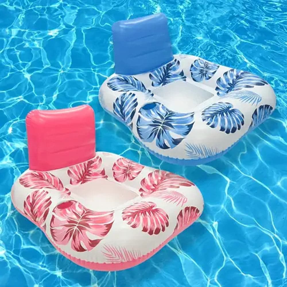POLTRONA CON SCHIENALE GONFIABILE GALLEGGIANTE AD ACQUA PISCINA MARE 140X115CM 628532 in Canotti e gonfiabili galleggianti Trade Shop italia - Napoli, commercioVirtuoso.it