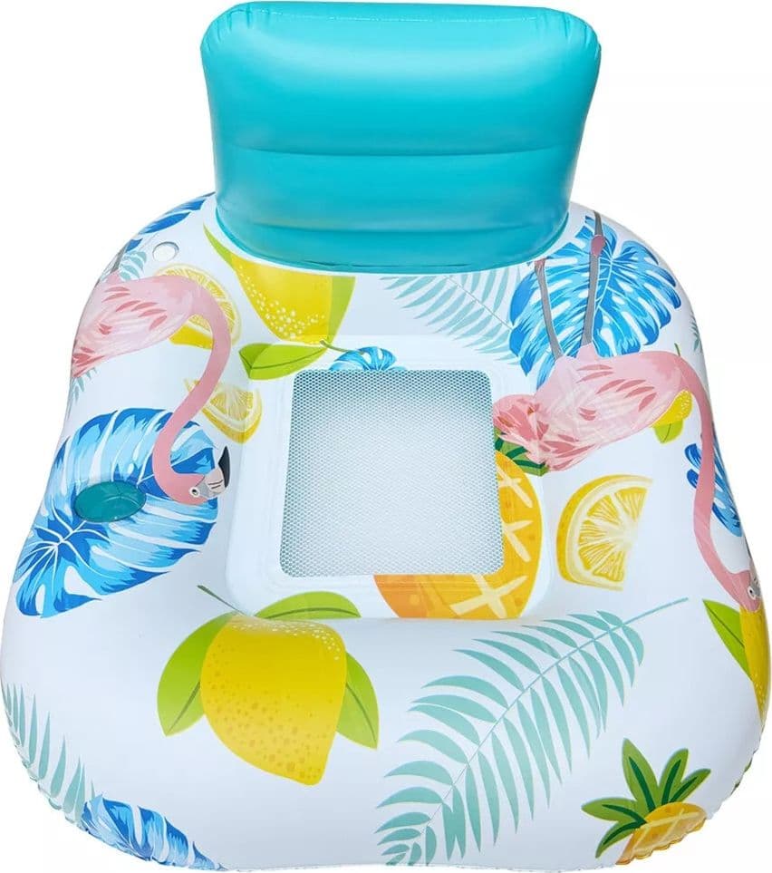 POLTRONA CON SCHIENALE GONFIABILE GALLEGGIANTE AD ACQUA PISCINA MARE 140X115CM 628532 in Canotti e gonfiabili galleggianti Trade Shop italia - Napoli, commercioVirtuoso.it