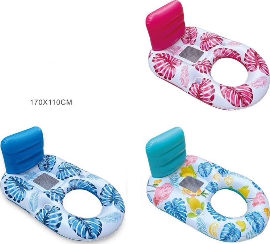 POLTRONA LOUNGE GONFIABILE GALLEGGIANTE CON PORTABICCHIERI PISCINA 170X110CM 628534 in Canotti e gonfiabili galleggianti Trade Shop italia - Napoli, commercioVirtuoso.it